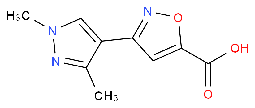 3-(1,3-Dimethyl-1H-pyrazol-4-yl)isoxazole-5-carboxylic acid_分子结构_CAS_957484-20-7)