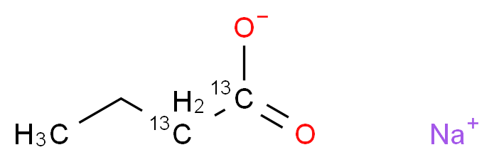 sodium (1,2-<sup>1</sup><sup>3</sup>C<sub>2</sub>)butanoate_分子结构_CAS_286367-74-6