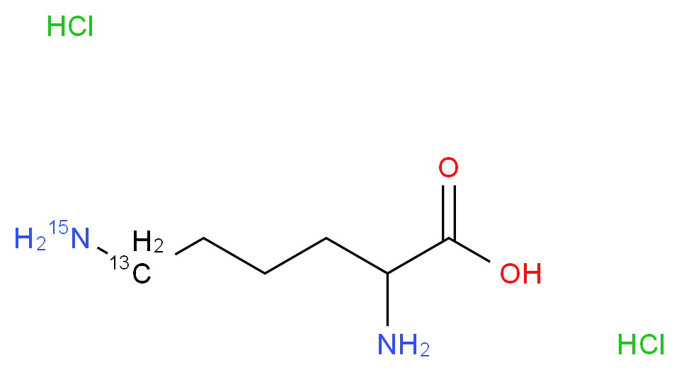 2,6-diamino(6-<sup>1</sup><sup>3</sup>C)hexanoic acid dihydrochloride_分子结构_CAS_312623-81-7