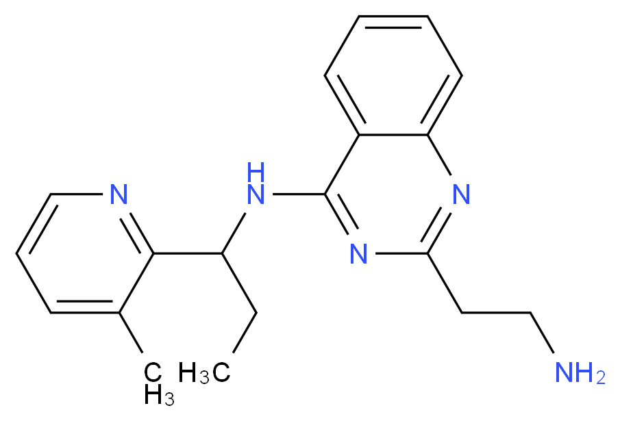 2-(2-aminoethyl)-N-[1-(3-methylpyridin-2-yl)propyl]quinazolin-4-amine_分子结构_CAS_)
