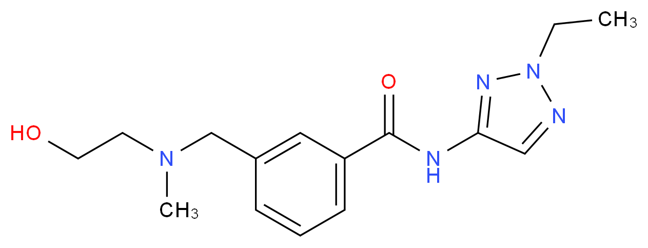 N-(2-ethyl-2H-1,2,3-triazol-4-yl)-3-{[(2-hydroxyethyl)(methyl)amino]methyl}benzamide_分子结构_CAS_)