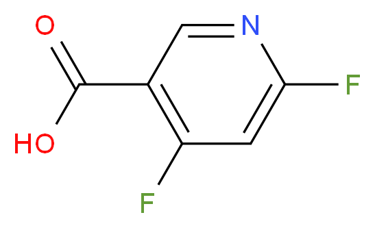 4,6-difluoropyridine-3-carboxylic acid_分子结构_CAS_849937-91-3