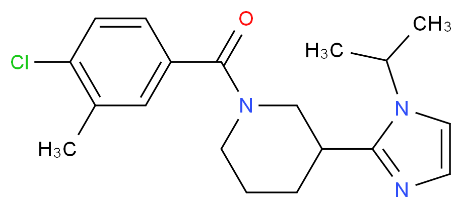 1-(4-chloro-3-methylbenzoyl)-3-(1-isopropyl-1H-imidazol-2-yl)piperidine_分子结构_CAS_)