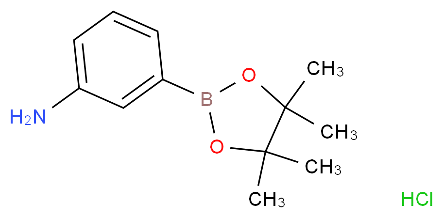 3-Aminobenzeneboronic acid, pinacol ester hydrochloride 95%_分子结构_CAS_850567-51-0)