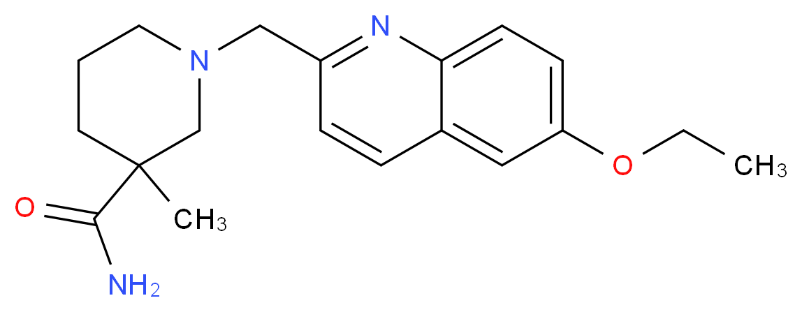 1-[(6-ethoxyquinolin-2-yl)methyl]-3-methylpiperidine-3-carboxamide_分子结构_CAS_)