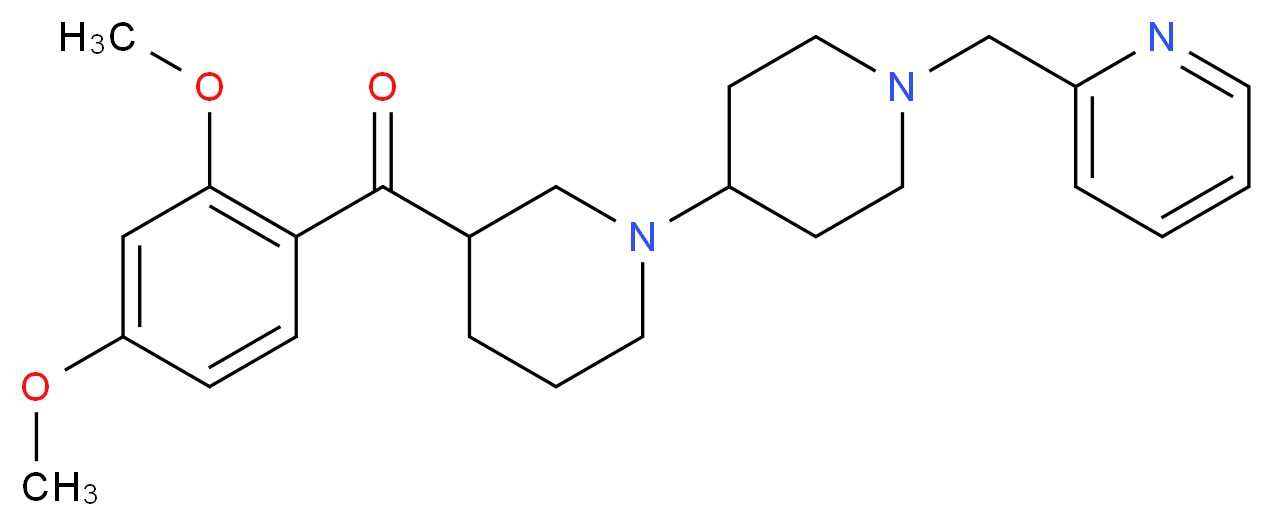 (2,4-dimethoxyphenyl)[1'-(2-pyridinylmethyl)-1,4'-bipiperidin-3-yl]methanone_分子结构_CAS_)