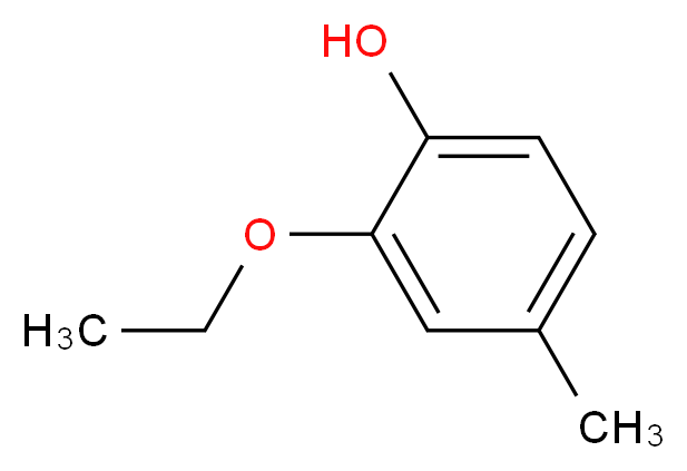 2-ethoxy-4-methylphenol_分子结构_CAS_2563-07-7