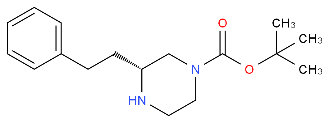 (R)-3-PHENETHYL-PIPERAZINE-1-CARBOXYLIC ACID TERT-BUTYL ESTER_分子结构_CAS_1240589-64-3)