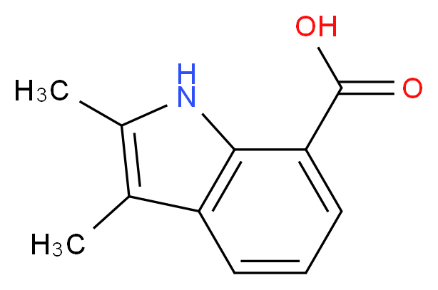 2,3-Dimethyl-1H-indole-7-carboxylic acid_分子结构_CAS_103986-07-8)