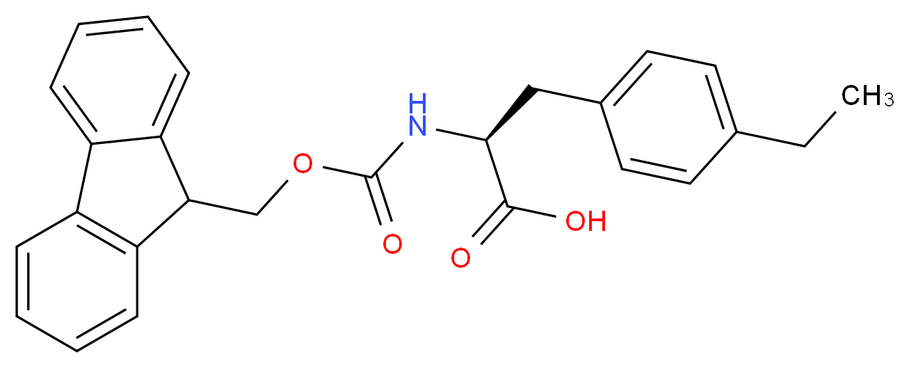 (2S)-3-(4-ethylphenyl)-2-({[(9H-fluoren-9-yl)methoxy]carbonyl}amino)propanoic acid_分子结构_CAS_204384-72-5