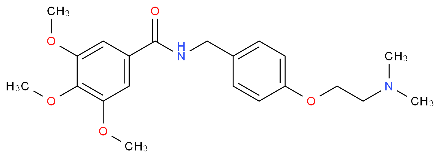 N-({4-[2-(dimethylamino)ethoxy]phenyl}methyl)-3,4,5-trimethoxybenzamide_分子结构_CAS_138-56-7