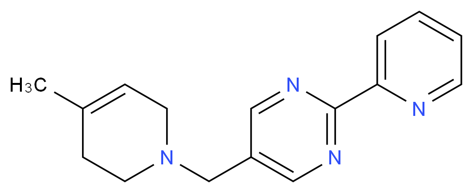 5-[(4-methyl-3,6-dihydropyridin-1(2H)-yl)methyl]-2-pyridin-2-ylpyrimidine_分子结构_CAS_)