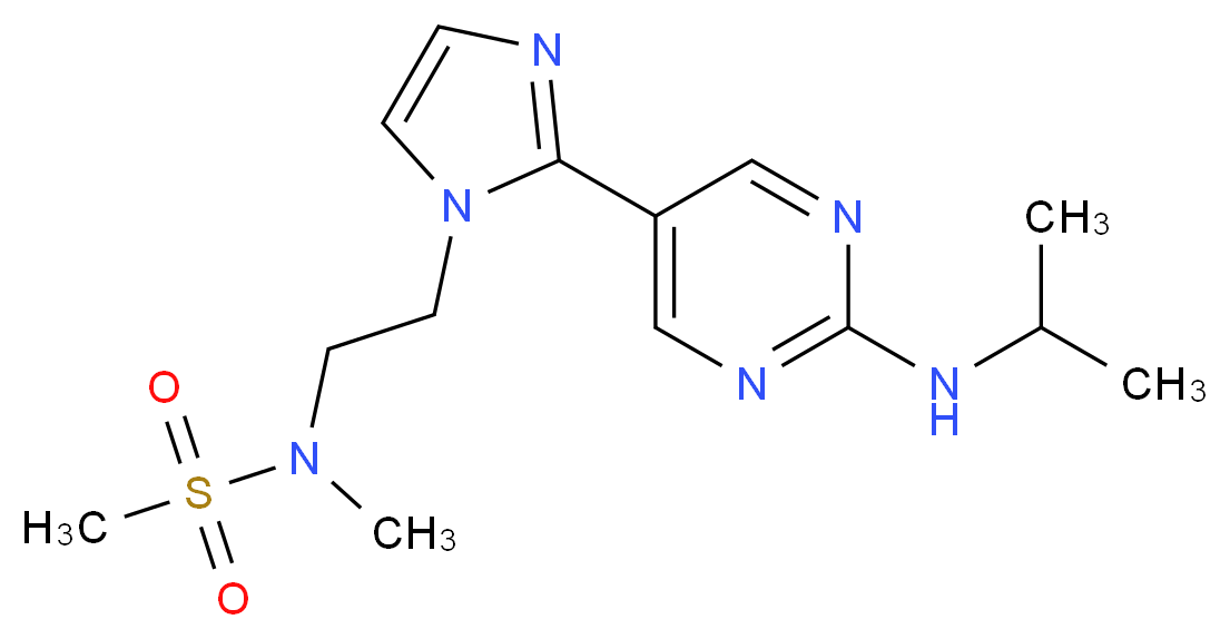 N-(2-{2-[2-(isopropylamino)pyrimidin-5-yl]-1H-imidazol-1-yl}ethyl)-N-methylmethanesulfonamide_分子结构_CAS_)