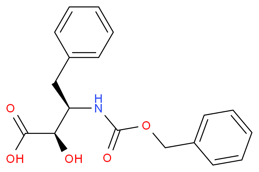 (2R,3R)-3-{[(benzyloxy)carbonyl]amino}-2-hydroxy-4-phenylbutanoic acid_分子结构_CAS_62023-58-9