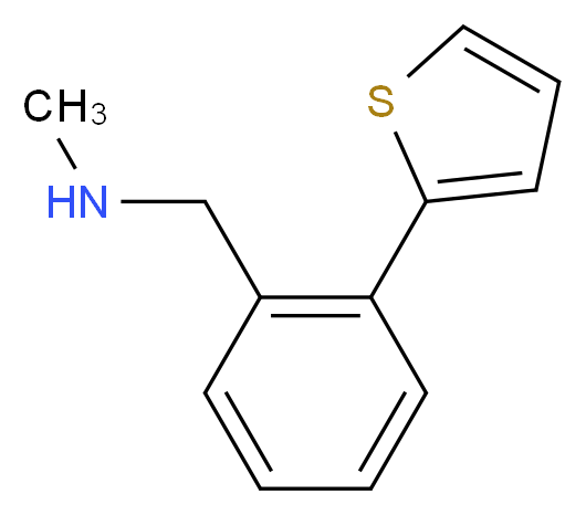 N-Methyl-2-thien-2-ylbenzylamine 97%_分子结构_CAS_852180-66-6)