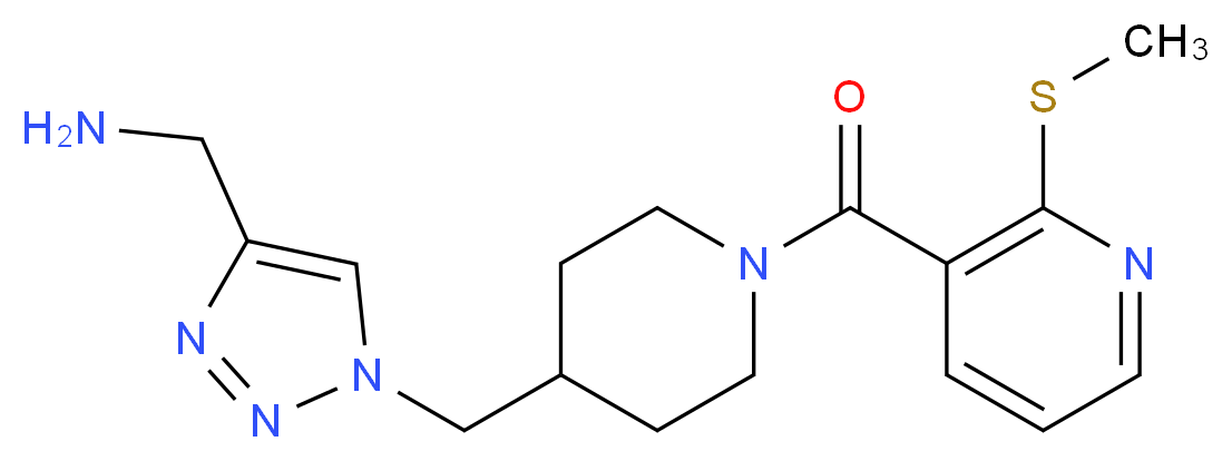 ({1-[(1-{[2-(methylthio)pyridin-3-yl]carbonyl}piperidin-4-yl)methyl]-1H-1,2,3-triazol-4-yl}methyl)amine_分子结构_CAS_)
