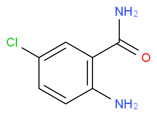2-amino-5-chlorobenzamide_分子结构_CAS_5202-85-7