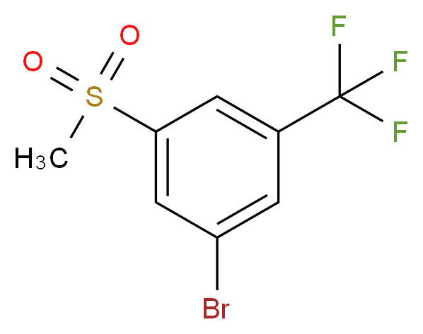 1-bromo-3-methanesulfonyl-5-(trifluoromethyl)benzene_分子结构_CAS_1215205-96-1