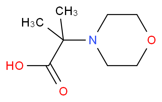 2-methyl-2-(4-morpholinyl)propanoic acid_分子结构_CAS_87439-10-9)