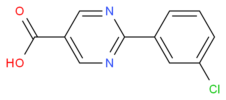 2-(3-CHLOROPHENYL)PYRIMIDINE-5-CARBOXYLIC ACID_分子结构_CAS_928713-19-3)