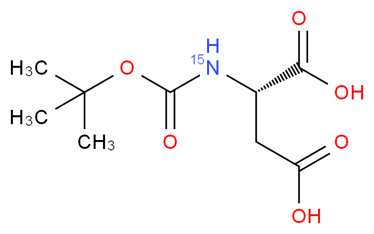 Boc-L-天冬氨酸-15N_分子结构_CAS_204523-15-9)