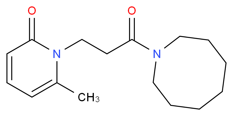 1-(3-azocan-1-yl-3-oxopropyl)-6-methylpyridin-2(1H)-one_分子结构_CAS_)