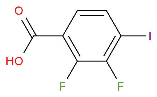 2,3-difluoro-4-iodobenzoic acid_分子结构_CAS_501433-05-2