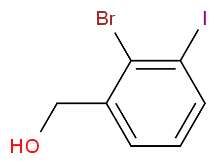 (2-Bromo-3-iodophenyl)methanol_分子结构_CAS_1261571-03-2)