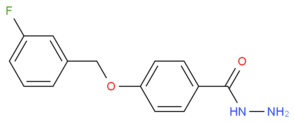 4-[(3-Fluorobenzyl)oxy]benzenecarbohydrazide_分子结构_CAS_)