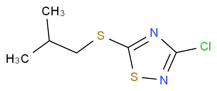 3-Chloro-5-(isobutylthio)-1,2,4-thiadiazole_分子结构_CAS_36955-41-6)