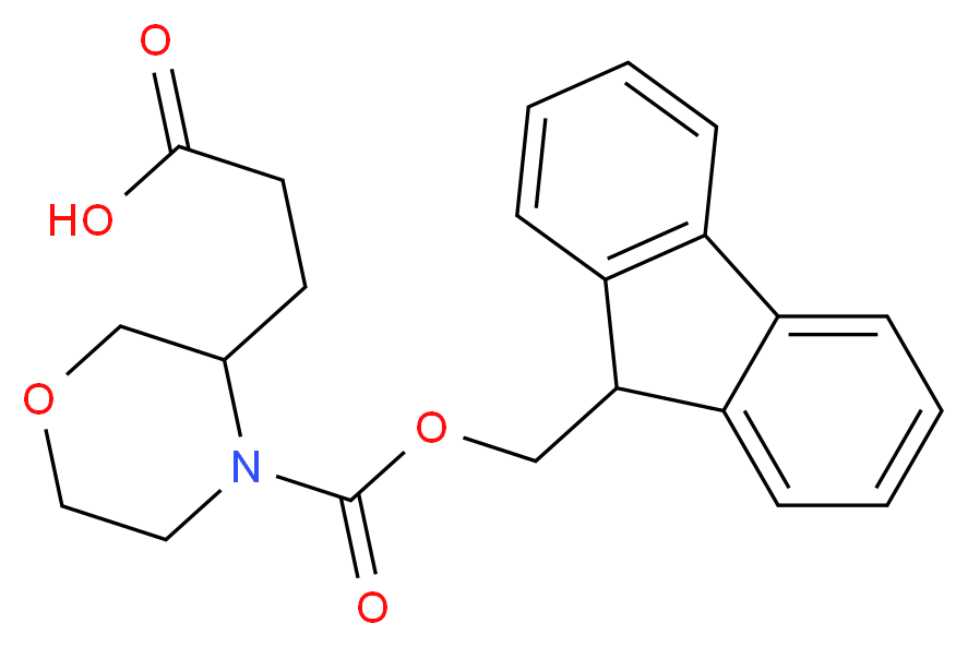 3-(4-{[(9H-fluoren-9-yl)methoxy]carbonyl}morpholin-3-yl)propanoic acid_分子结构_CAS_885274-10-2