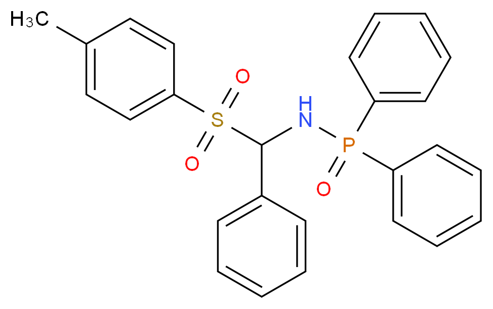 (diphenylphosphoroso)[(4-methylbenzenesulfonyl)(phenyl)methyl]amine_分子结构_CAS_701291-86-3