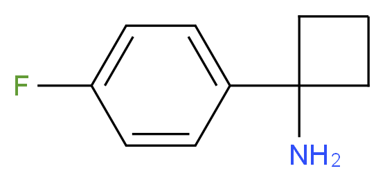 1-(4-fluorophenyl)cyclobutan-1-amine_分子结构_CAS_)