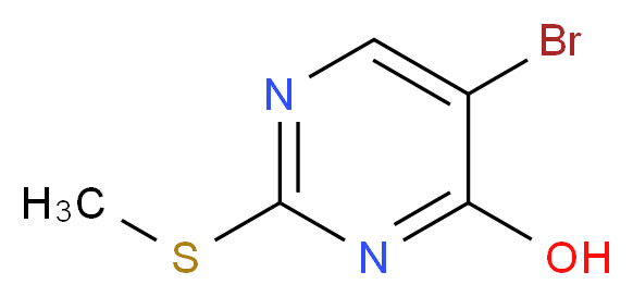 5-bromo-2-(methylsulfanyl)pyrimidin-4-ol_分子结构_CAS_81560-03-4