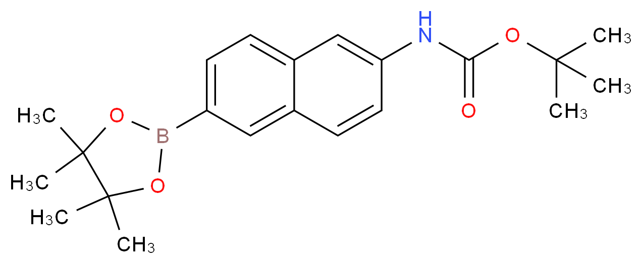 tert-Butyl 6-(4,4,5,5-tetramethyl-1,3,2-dioxaborolan-2-yl)-naphthalen-2-ylcarbamate_分子结构_CAS_1312611-41-8)