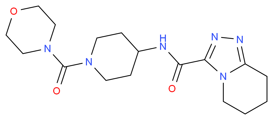 N-[1-(morpholin-4-ylcarbonyl)piperidin-4-yl]-5,6,7,8-tetrahydro[1,2,4]triazolo[4,3-a]pyridine-3-carboxamide_分子结构_CAS_)