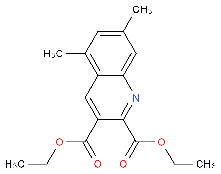 5,7-DIMETHYLQUINOLINE-2,3-DICARBOXYLIC ACID DIETHYL ESTER_分子结构_CAS_948293-92-3)