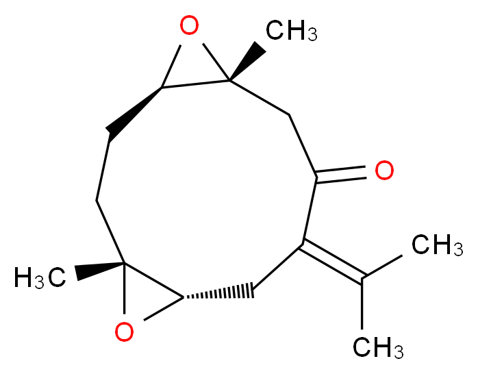 (1R,4R,6R,11S)-1,6-dimethyl-9-(propan-2-ylidene)-5,12-dioxatricyclo[9.1.0.0<sup>4</sup>,<sup>6</sup>]dodecan-8-one_分子结构_CAS_32179-18-3