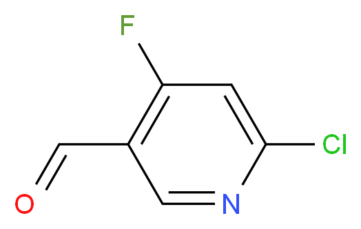 6-chloro-4-fluoropyridine-3-carbaldehyde_分子结构_CAS_1060809-20-2