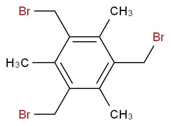 1,3,5-Tris(broMoMethyl)-2,4,6-triMethylbenzene_分子结构_CAS_21988-87-4)