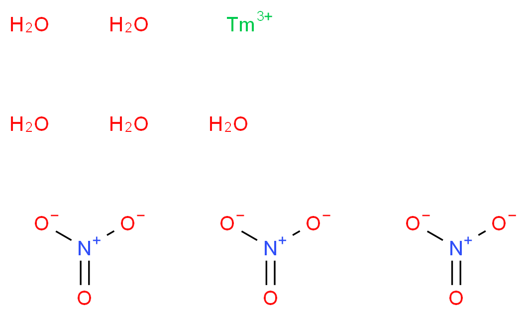 thulium(3+) ion pentahydrate trinitrate_分子结构_CAS_36548-87-5