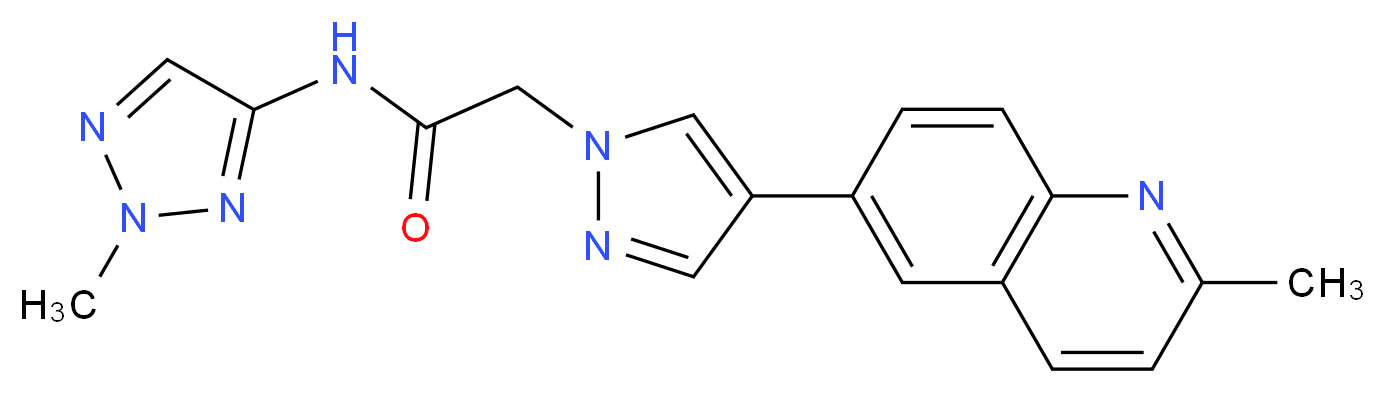2-[4-(2-methylquinolin-6-yl)-1H-pyrazol-1-yl]-N-(2-methyl-2H-1,2,3-triazol-4-yl)acetamide_分子结构_CAS_)