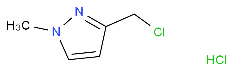 3-(Chloromethyl)-1-methyl-1H-pyrazole hydrochloride_分子结构_CAS_88547-64-8)