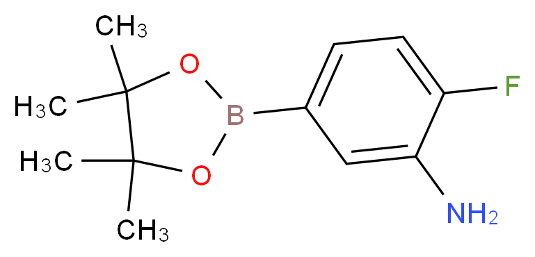 2-fluoro-5-(tetramethyl-1,3,2-dioxaborolan-2-yl)aniline_分子结构_CAS_1003575-43-6