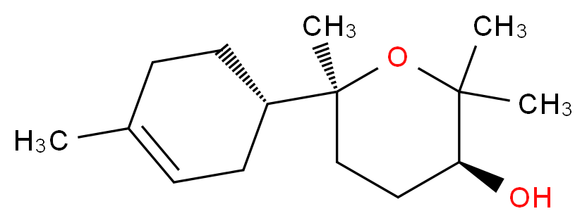 (3S,6S)-2,2,6-trimethyl-6-[(1S)-4-methylcyclohex-3-en-1-yl]oxan-3-ol_分子结构_CAS_22567-36-8