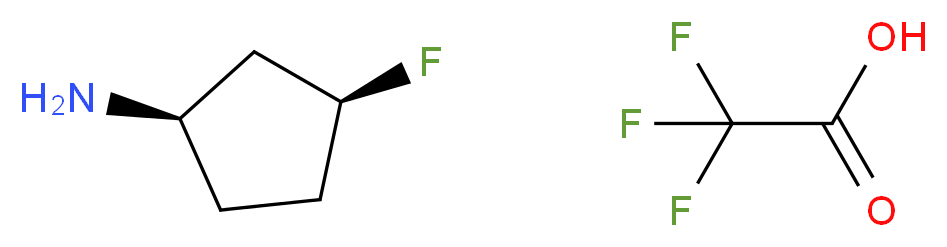 (1R,3S)-3-fluorocyclopentan-1-amine; trifluoroacetic acid_分子结构_CAS_1154870-58-2