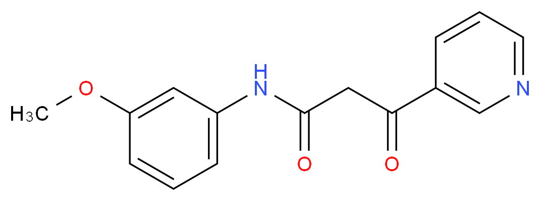 N-(3-methoxyphenyl)-3-oxo-3-pyridin-3-ylpropanamide_分子结构_CAS_23059-22-5)