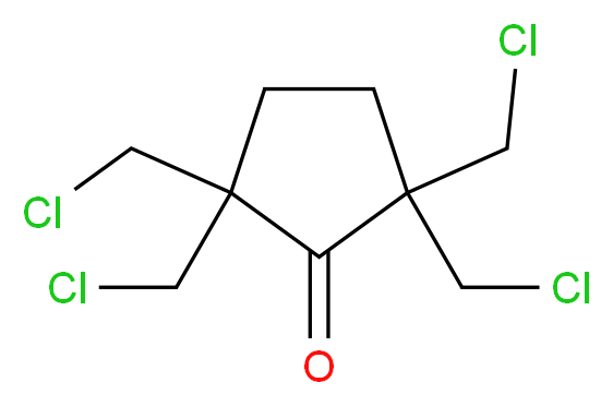2,2,5,5-tetrakis(chloromethyl)cyclopentan-1-one_分子结构_CAS_67059-01-2