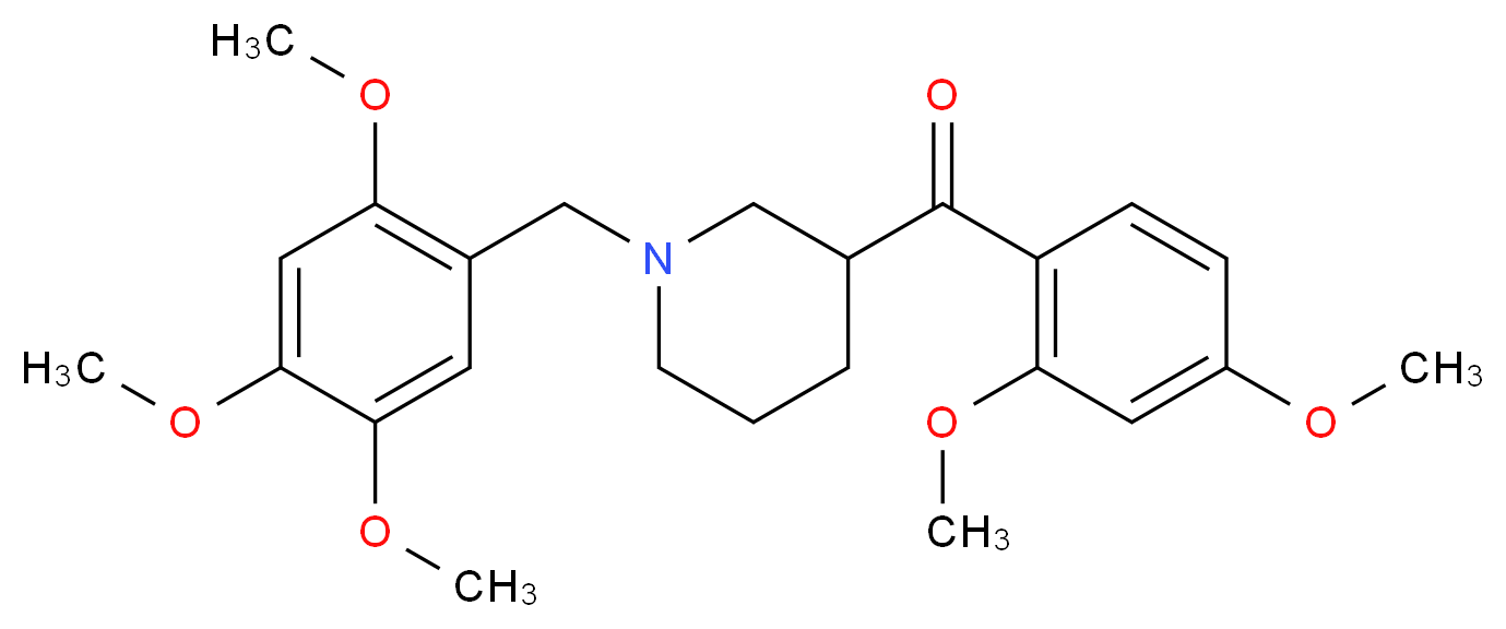 (2,4-dimethoxyphenyl)[1-(2,4,5-trimethoxybenzyl)-3-piperidinyl]methanone_分子结构_CAS_)