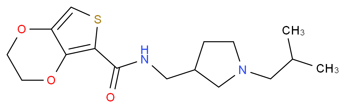 N-[(1-isobutylpyrrolidin-3-yl)methyl]-2,3-dihydrothieno[3,4-b][1,4]dioxine-5-carboxamide_分子结构_CAS_)
